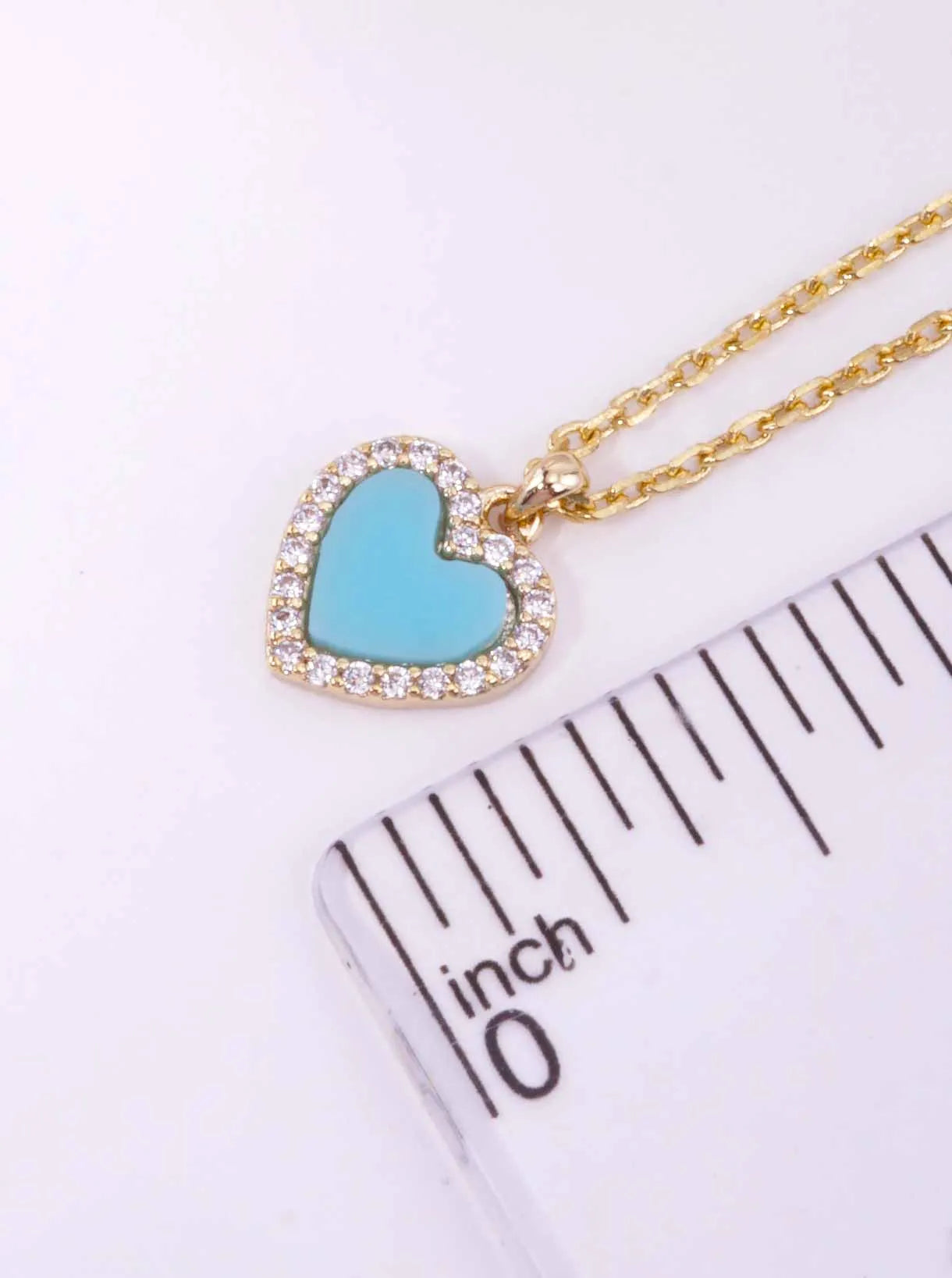 Heart Pave Pendant 18K-Gold-Dipped Necklace