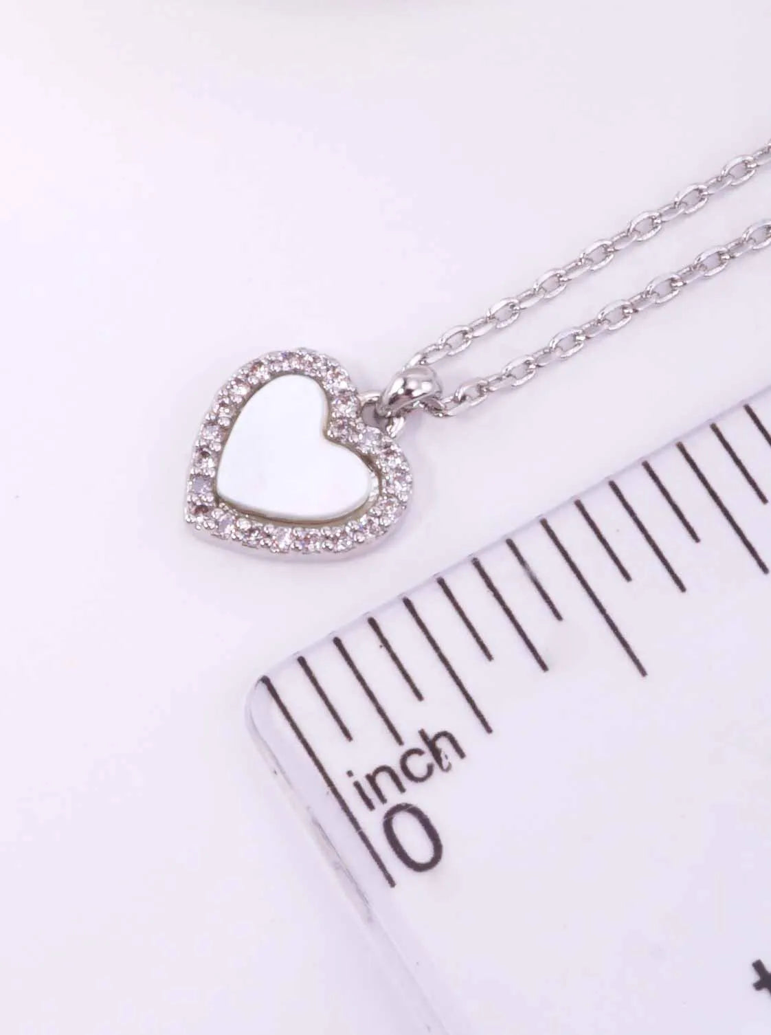Heart Pave Pendant 18K-Gold-Dipped Necklace