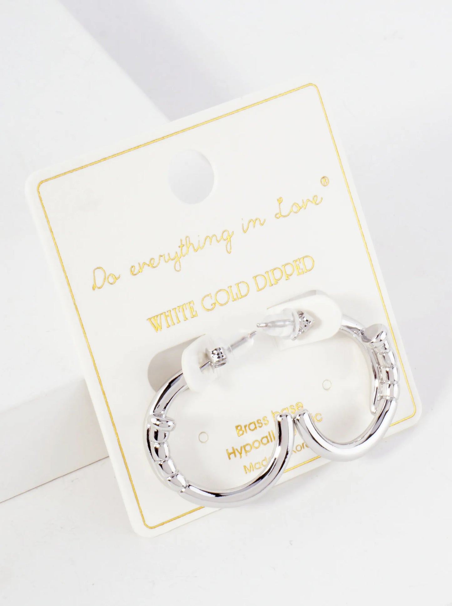 Nail-Inspired 20mm 14K-Gold-Dipped Open Hoop Earrings