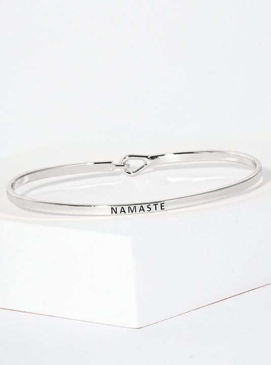 Namaste Engraved Inspirational Bangle Bracelet