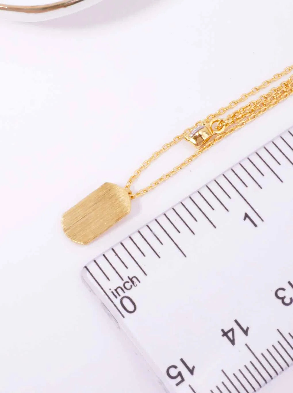 Name-Tag Pendant 18K-Gold-Dipped Layered Necklace