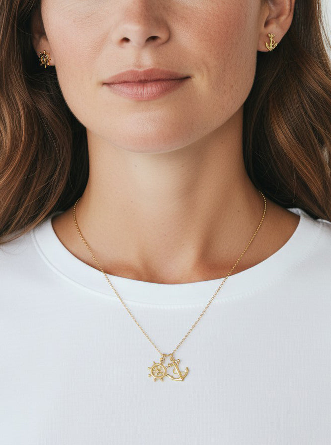 Nautical Anchor Pendant Necklace