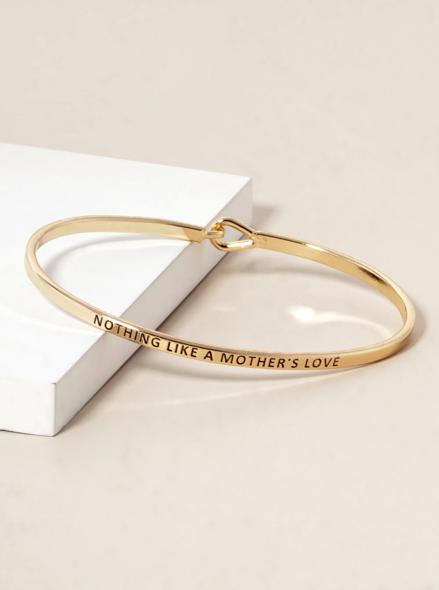 Nothing Like A Mothers Love Engraved Inspirational Bangle Bracelet