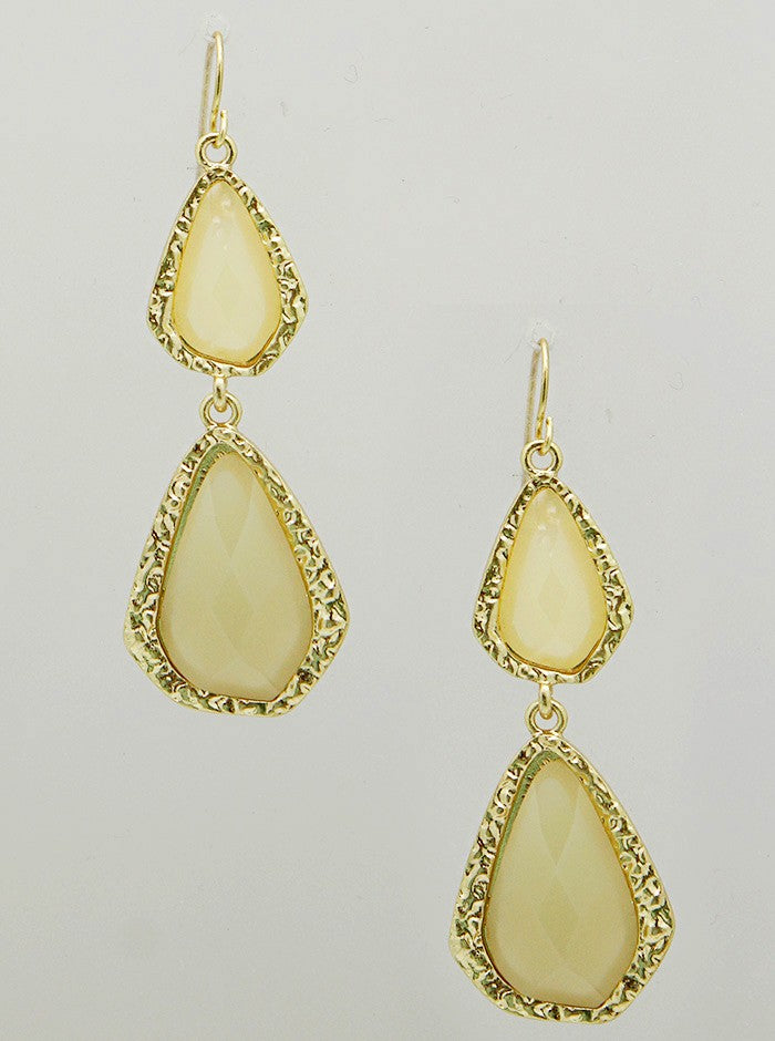 ORGANIC SHAPED RESIN DANGLE EARRINGS