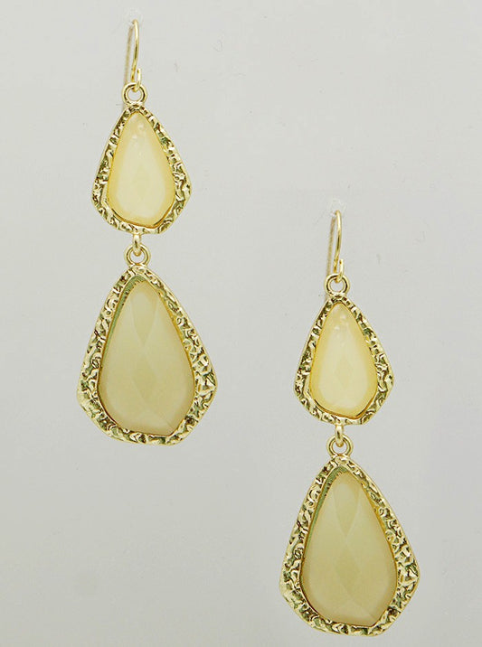 ORGANIC SHAPED RESIN DANGLE EARRINGS