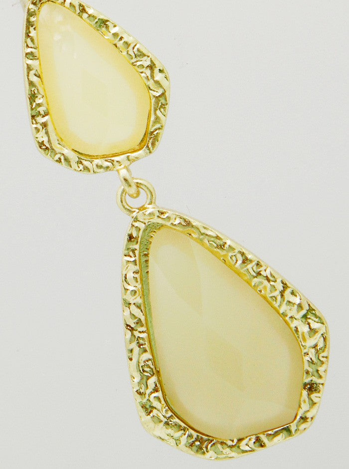 ORGANIC SHAPED RESIN DANGLE EARRINGS