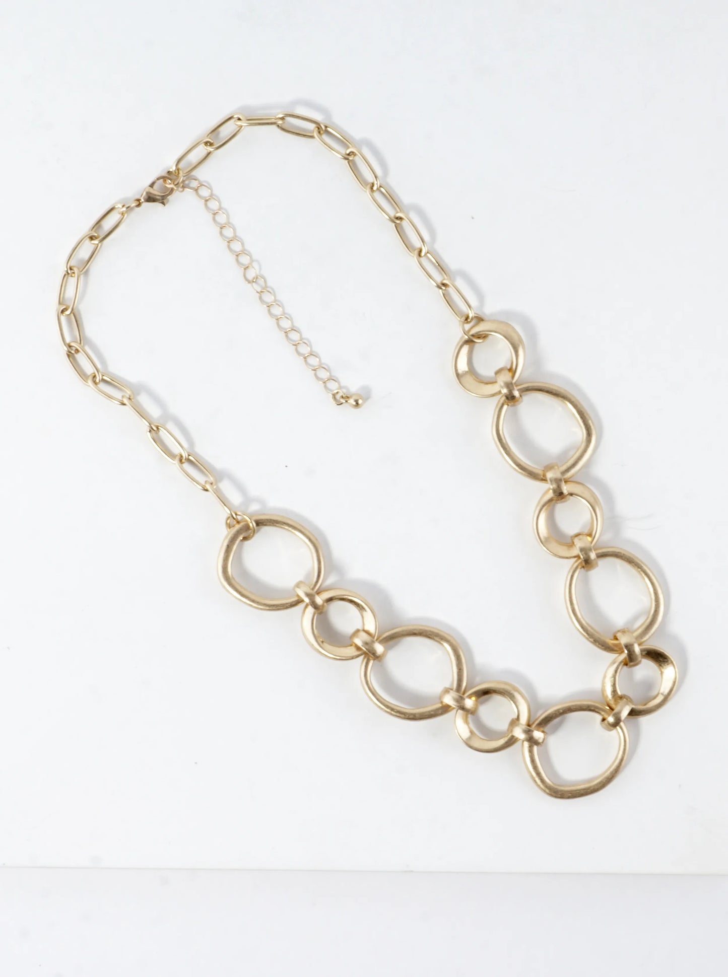 Organic Sculpted Irregular Links Necklace