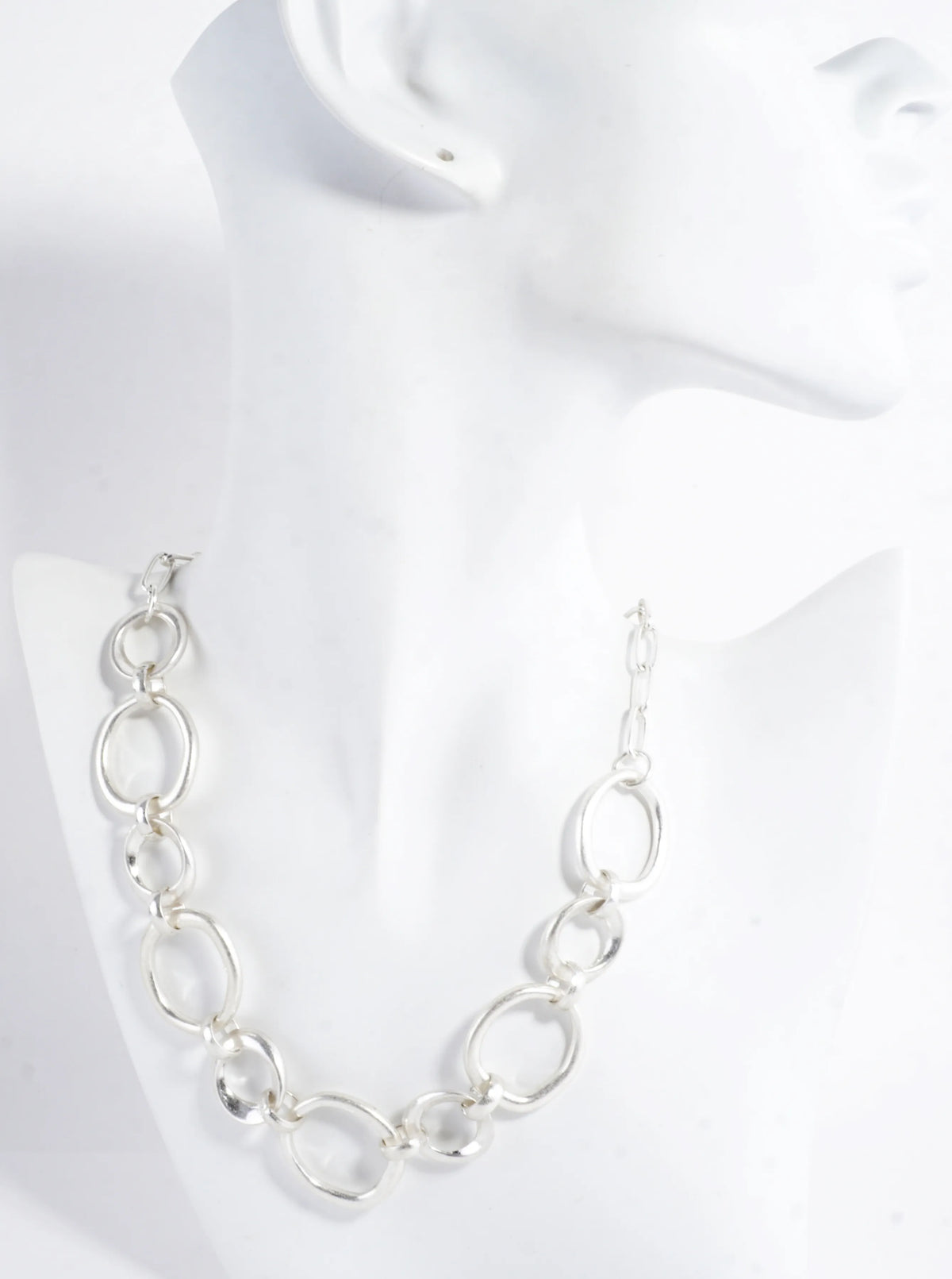 Organic Sculpted Irregular Links Necklace