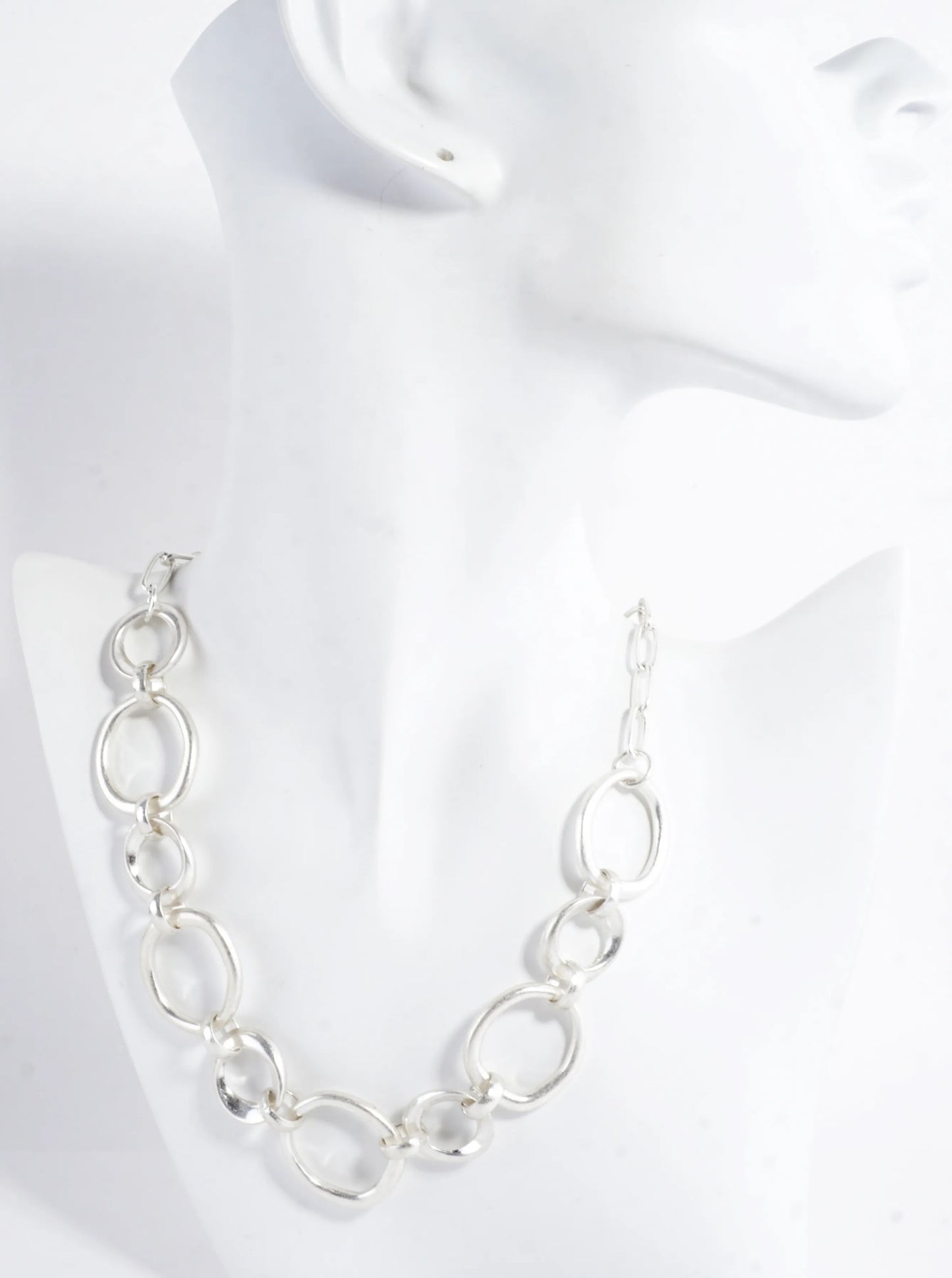 Organic Sculpted Irregular Links Necklace