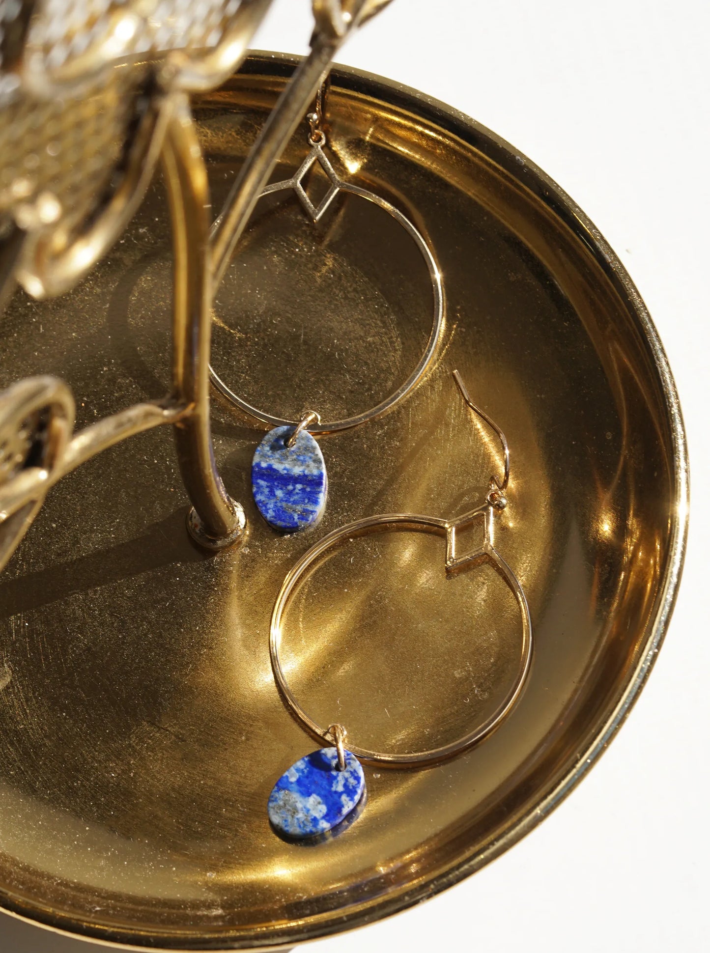 Oval Shape Semi-Precious Stone Drop Dangle Earrings