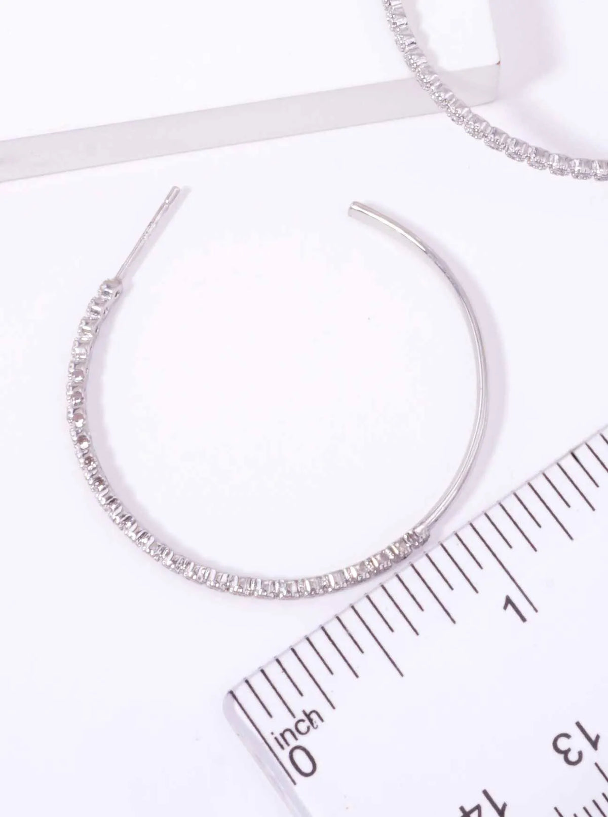 18K Gold-Dipped 40mm Hoop Earrings With CZ