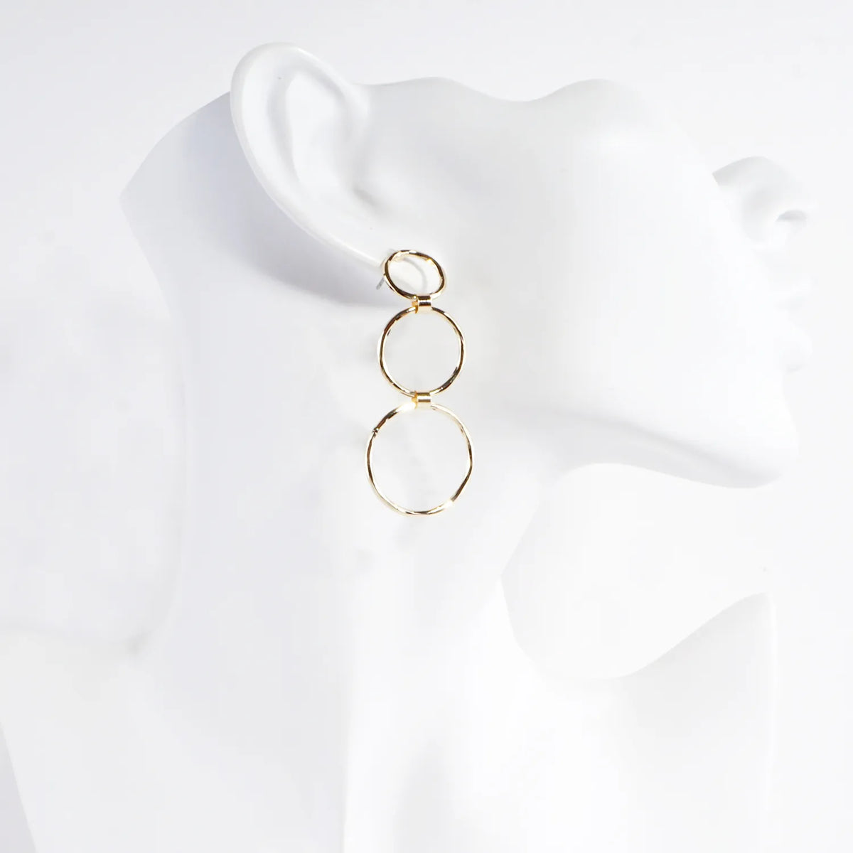 PPF 3 Shiny Circles Drop Earrings