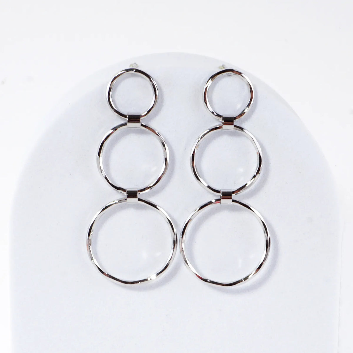 PPF 3 Shiny Circles Drop Earrings