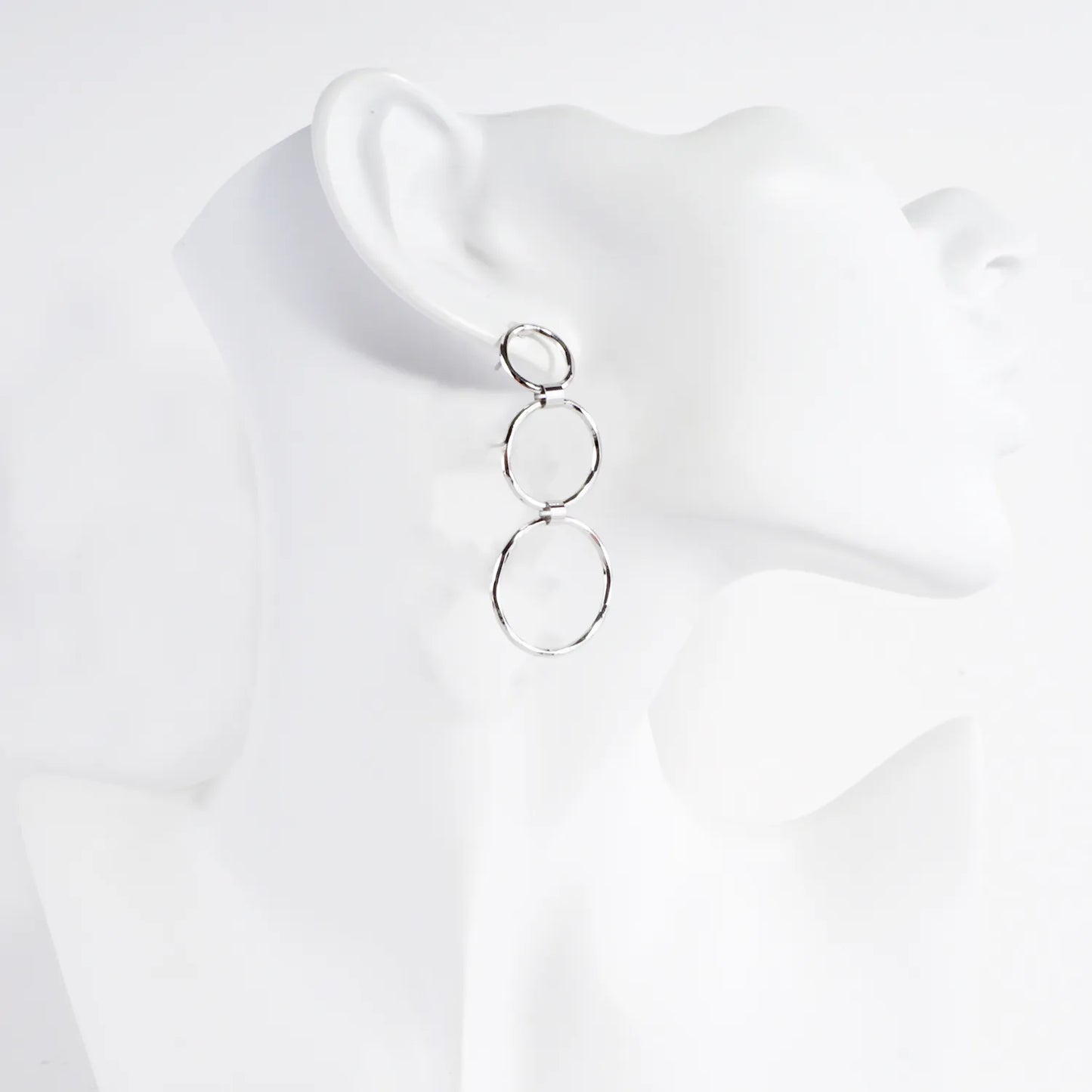 PPF 3 Shiny Circles Drop Earrings