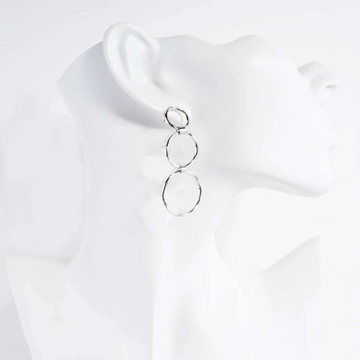 PPF 3 Shiny Circles Drop Earrings