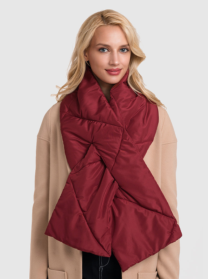 Padded Polyester Soft Puffer Scarf