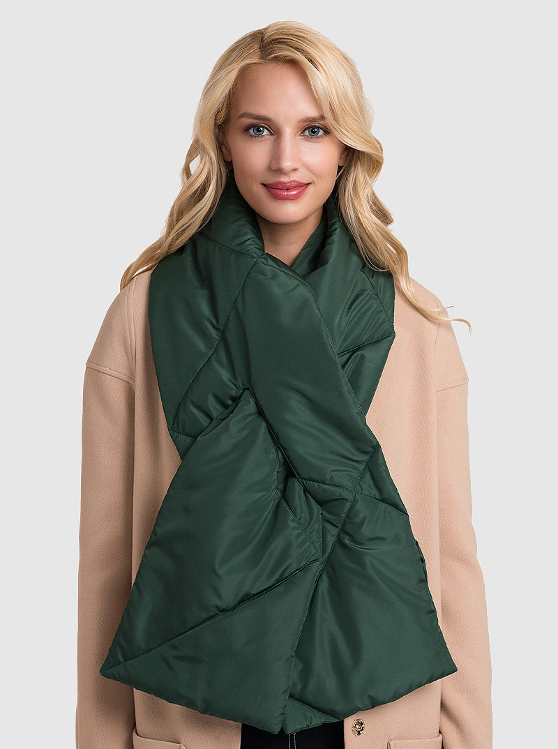 Padded Polyester Soft Puffer Scarf