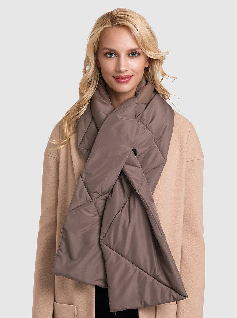 Padded Polyester Soft Puffer Scarf
