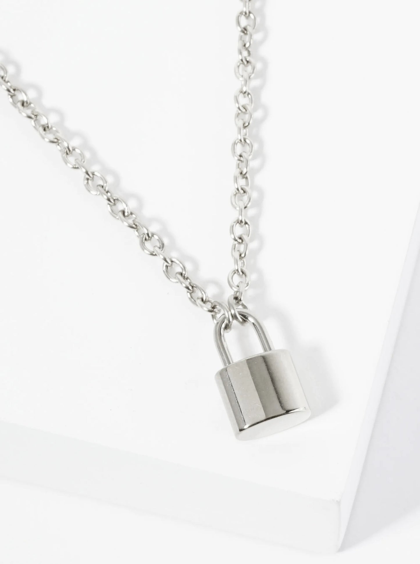 Padlock Pendant Hypoallergenic Stainless Steel Necklace