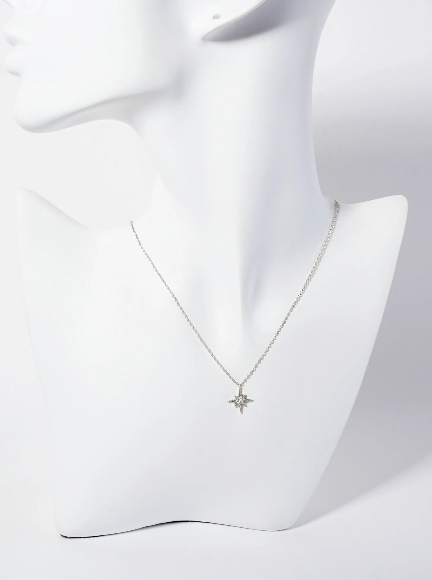 Pave-Set Cubic-Zirconia Starburst Pendant 18K-Gold-Dipped Necklace