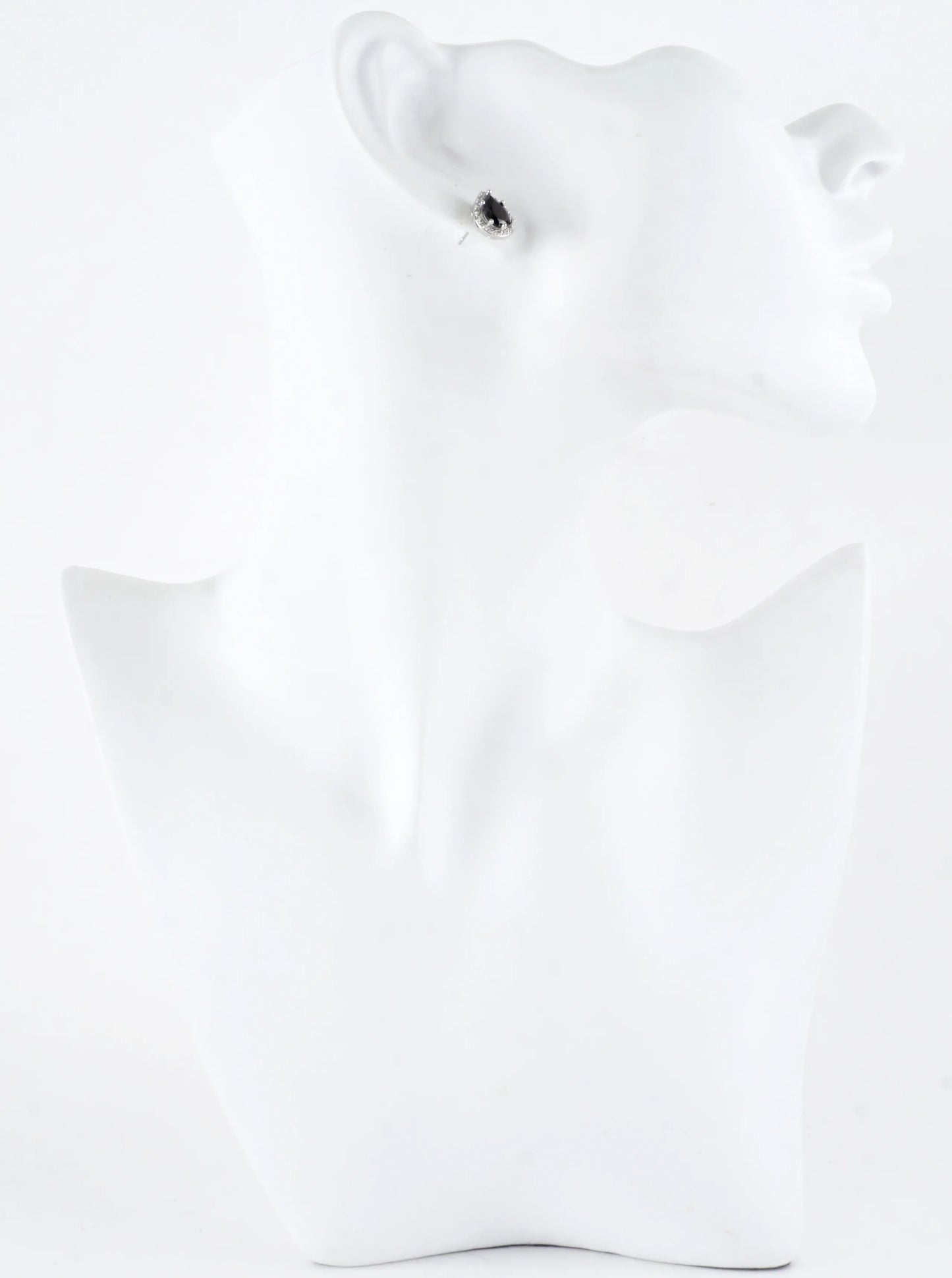 Pear Cut Cubic Zirconia Halo Stud Earrings