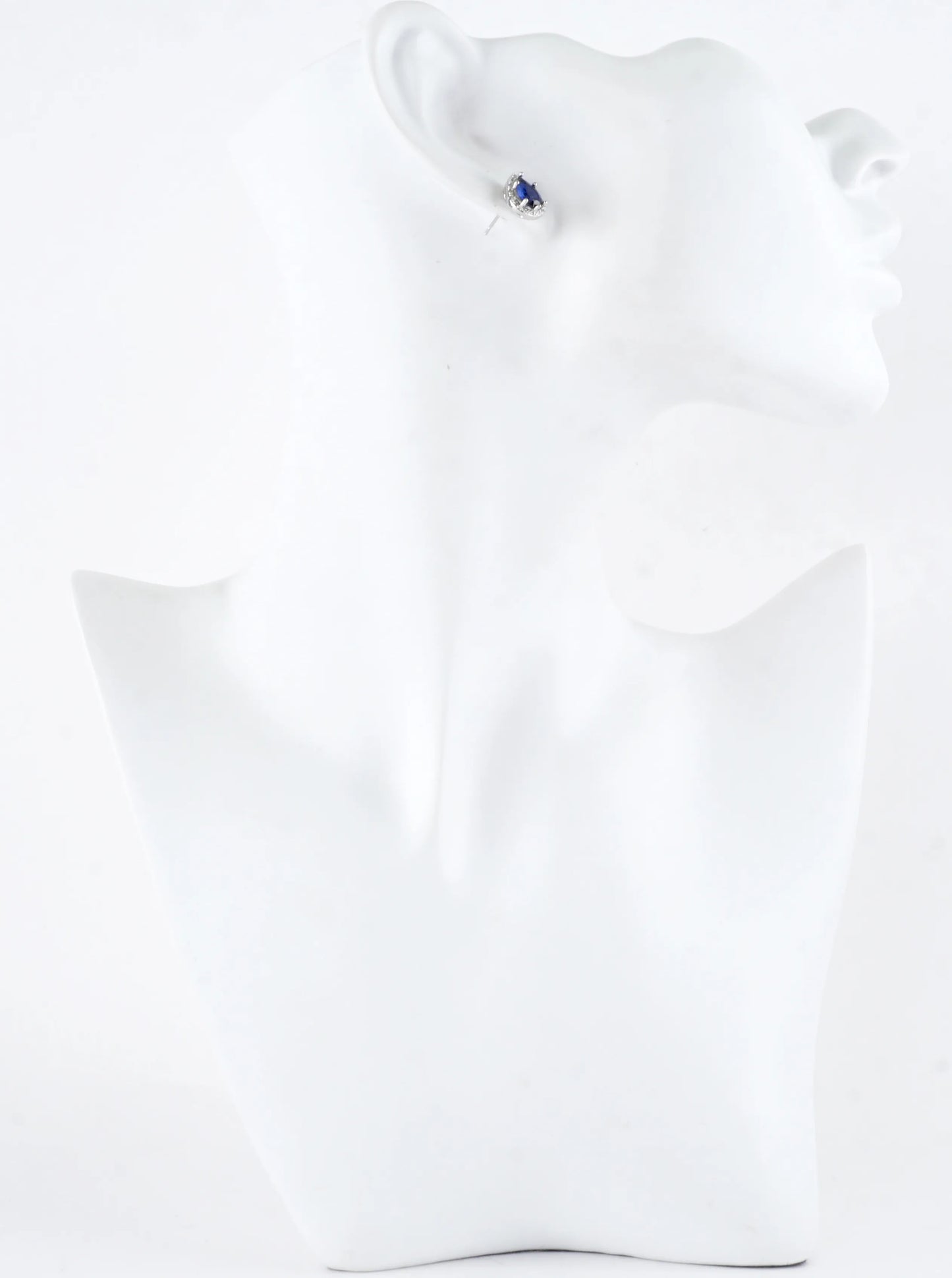Pear Cut Cubic Zirconia Halo Stud Earrings
