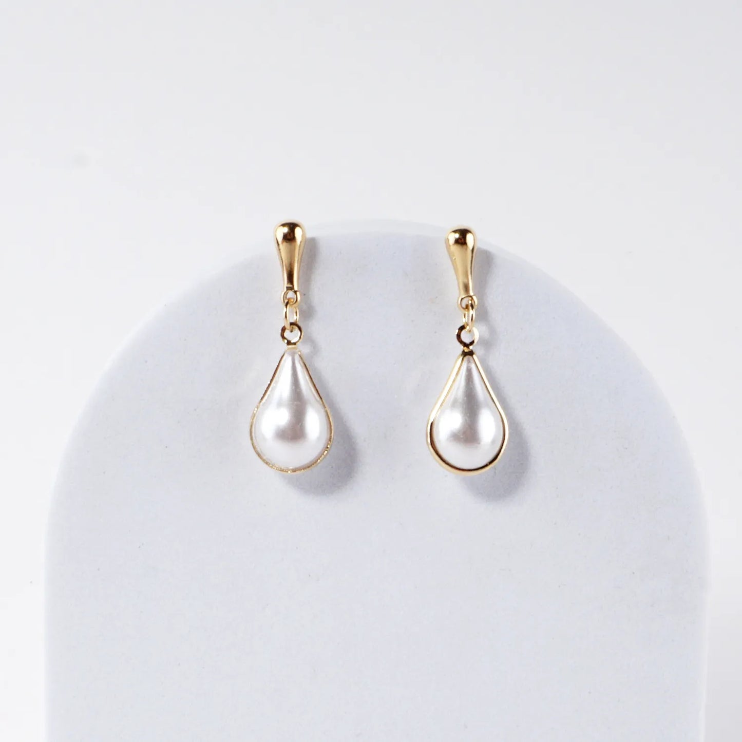 Pear Shaped Pearl Drop Earrings