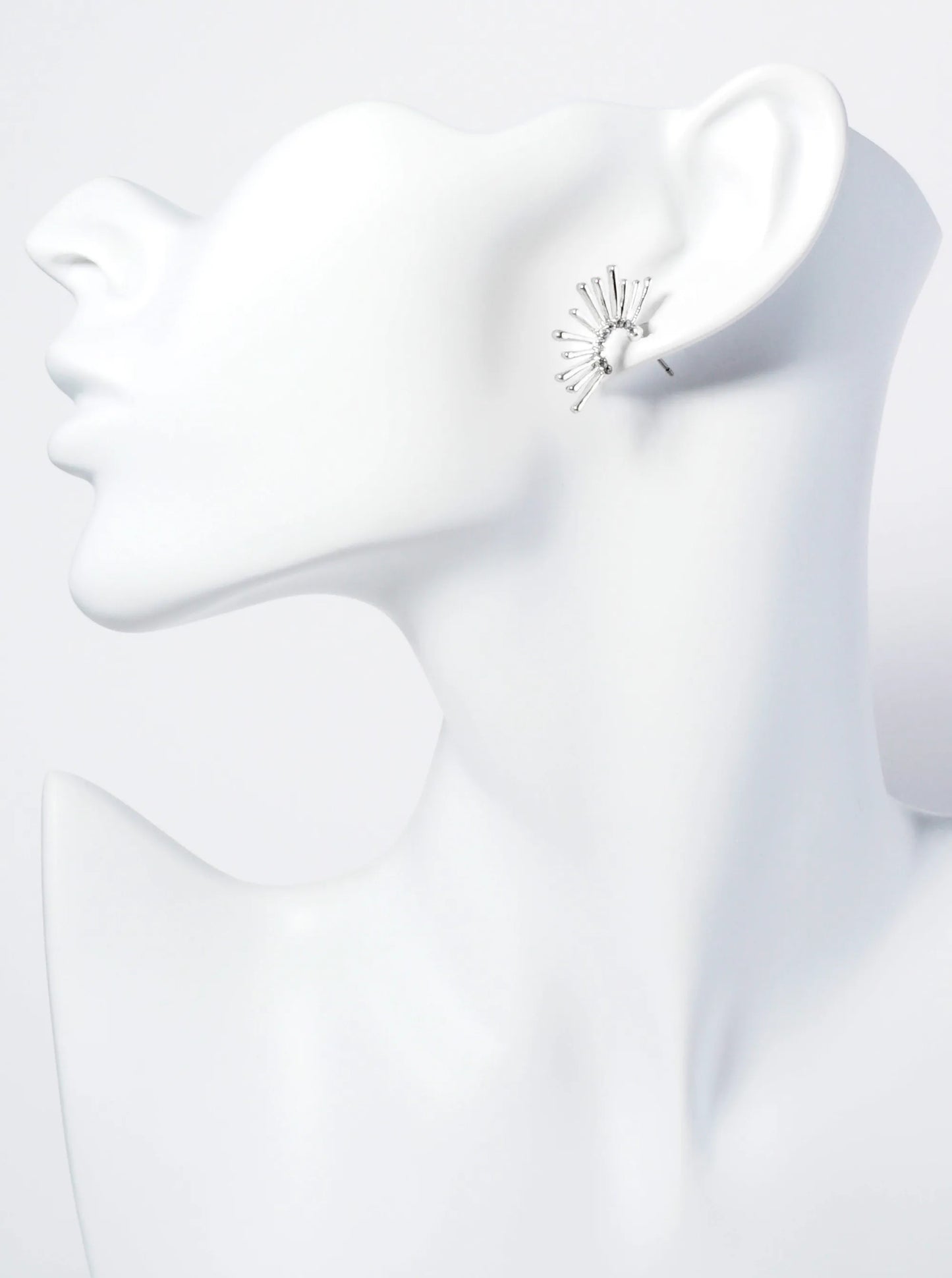 Pearl-Beaded Sunburst Post Earrings
