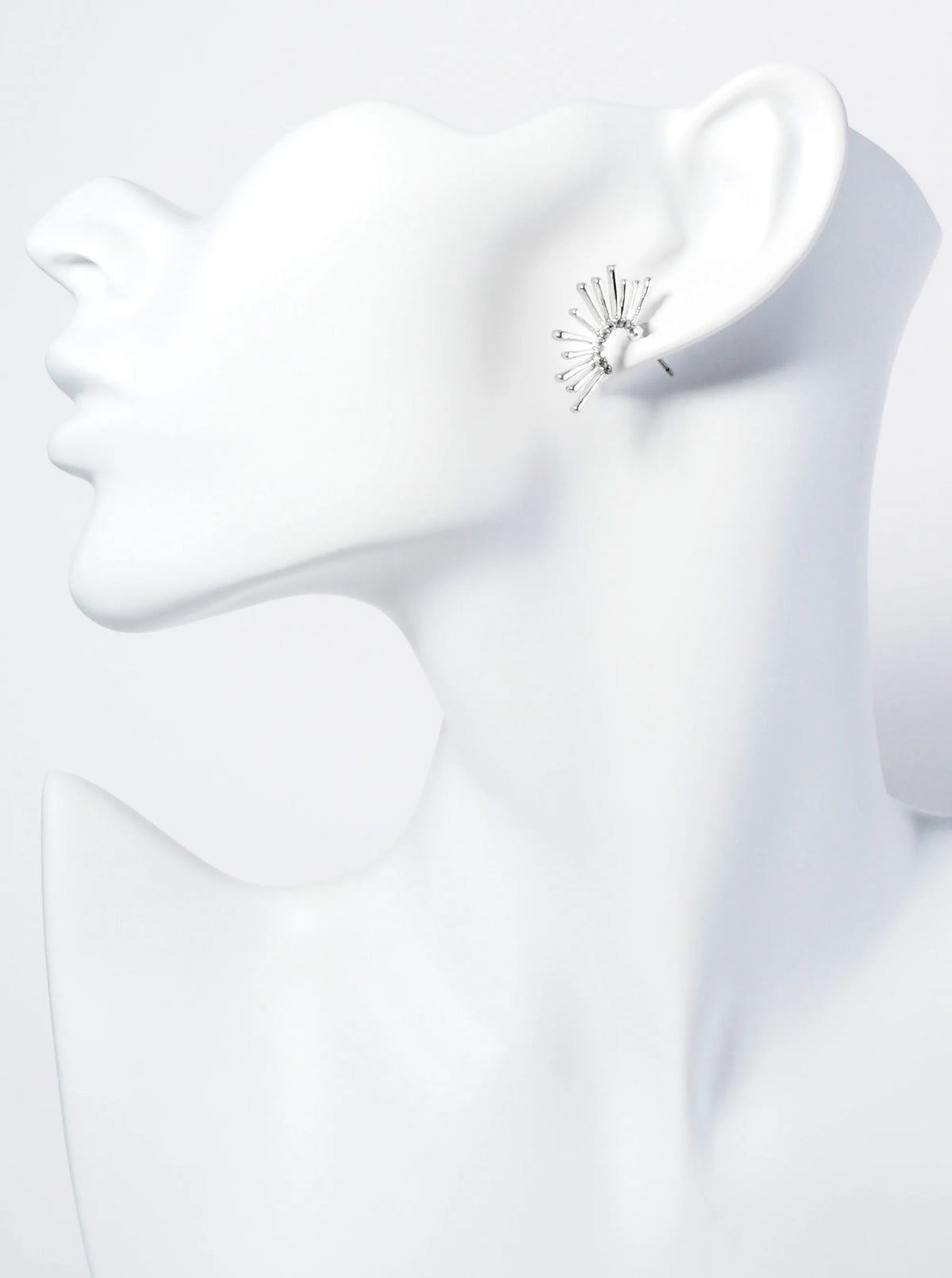 Pearl-Beaded Sunburst Post Earrings