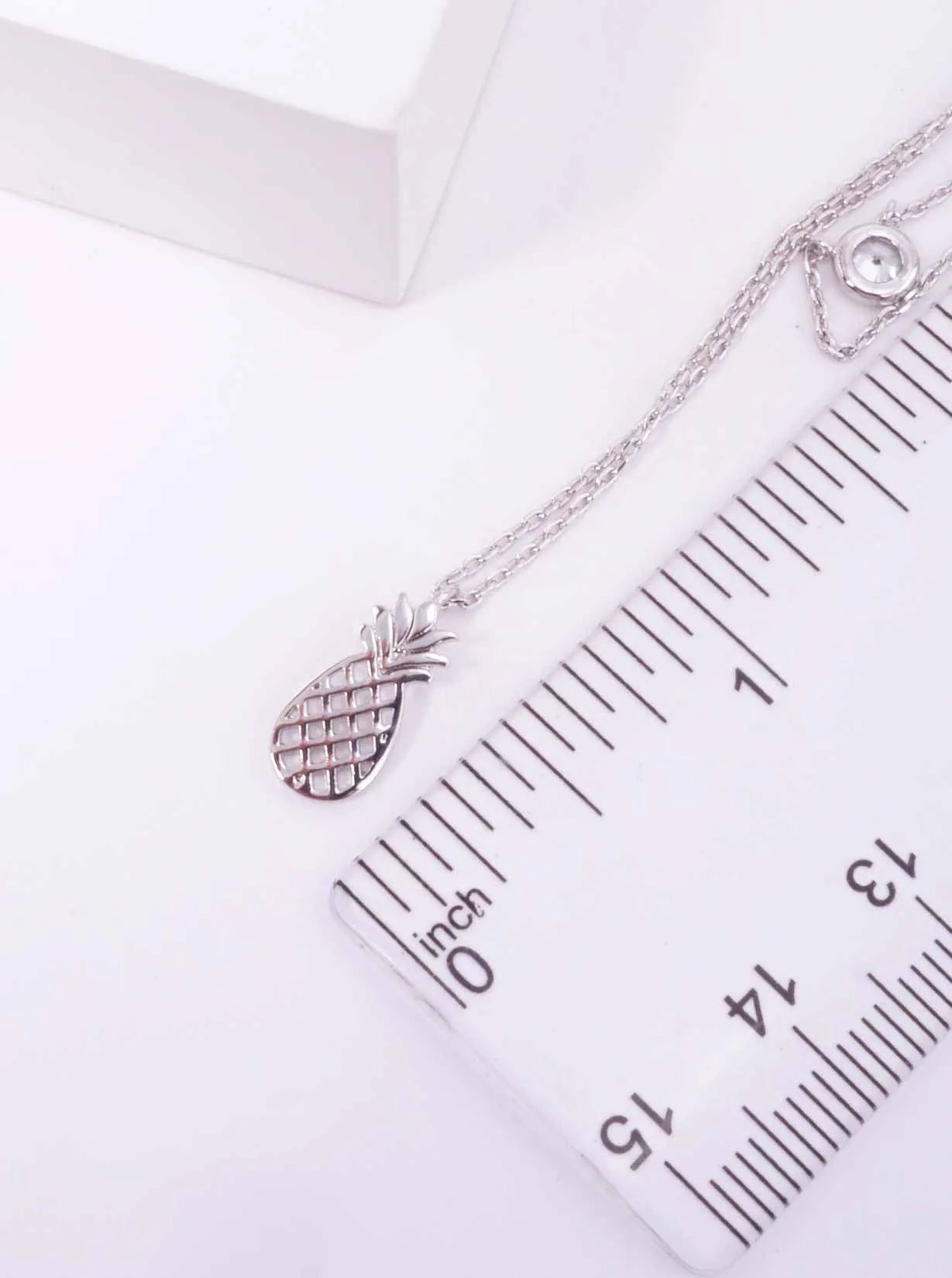 Pineapple Pendant 18K-Gold-Dipped Layered Necklace