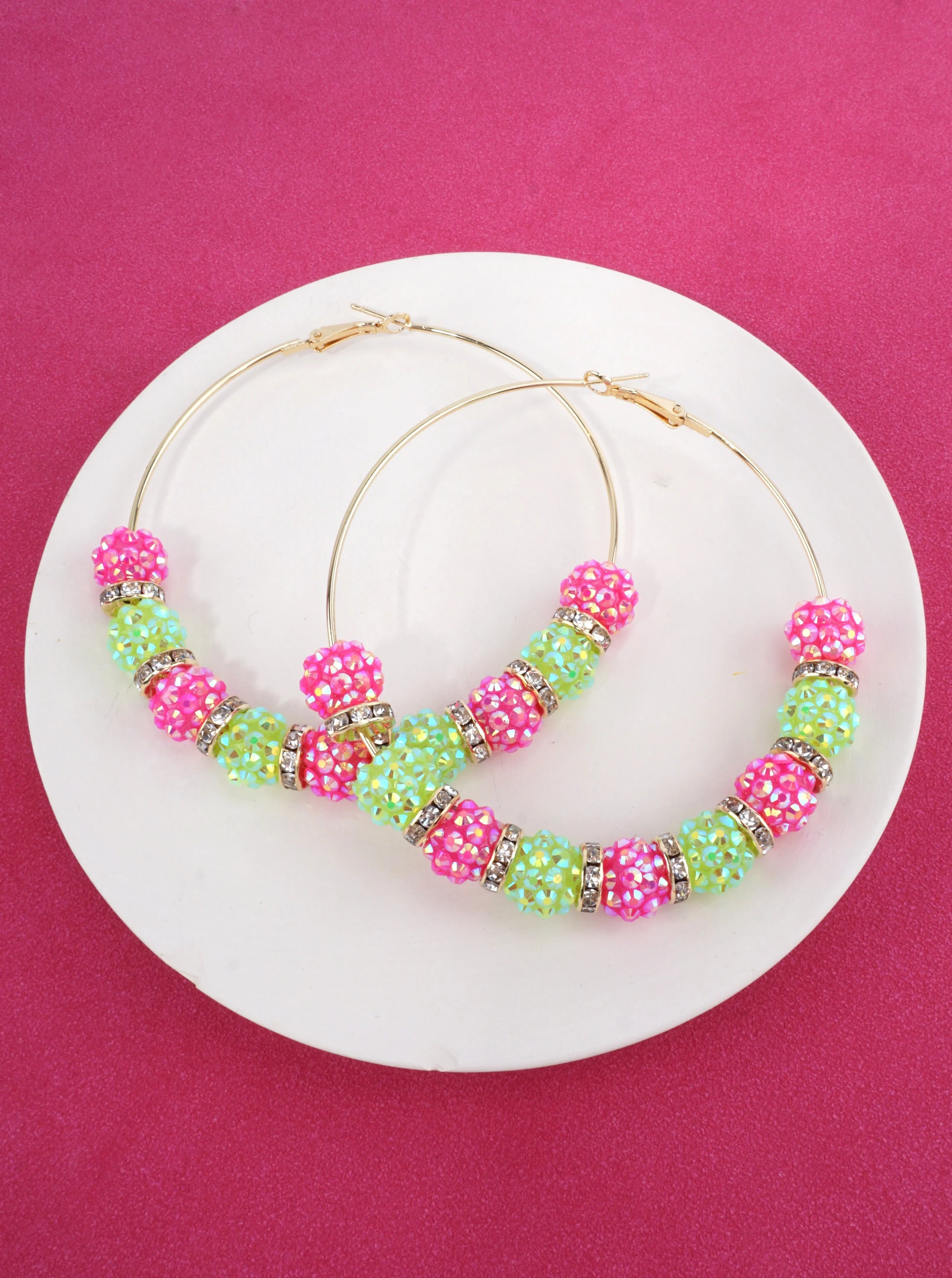 Pink-&-Green-Rhinestone-Beaded-Hoop-Earrings-150-SE9003-GDMLT-1-XIYOU812064426K0303.jpg