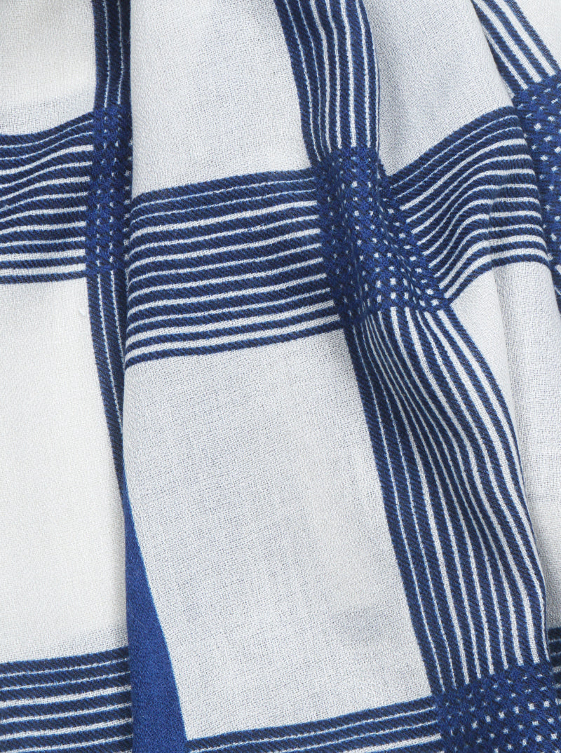 Plaid Pattern Lightweight Polyester Oblong Scarf