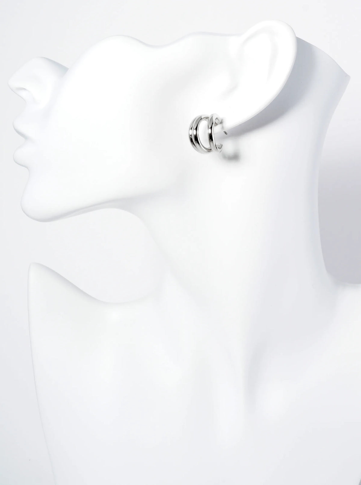 Polished 14K-Gold-Dipped 15mm Claw-Inspired Hoop Earrings