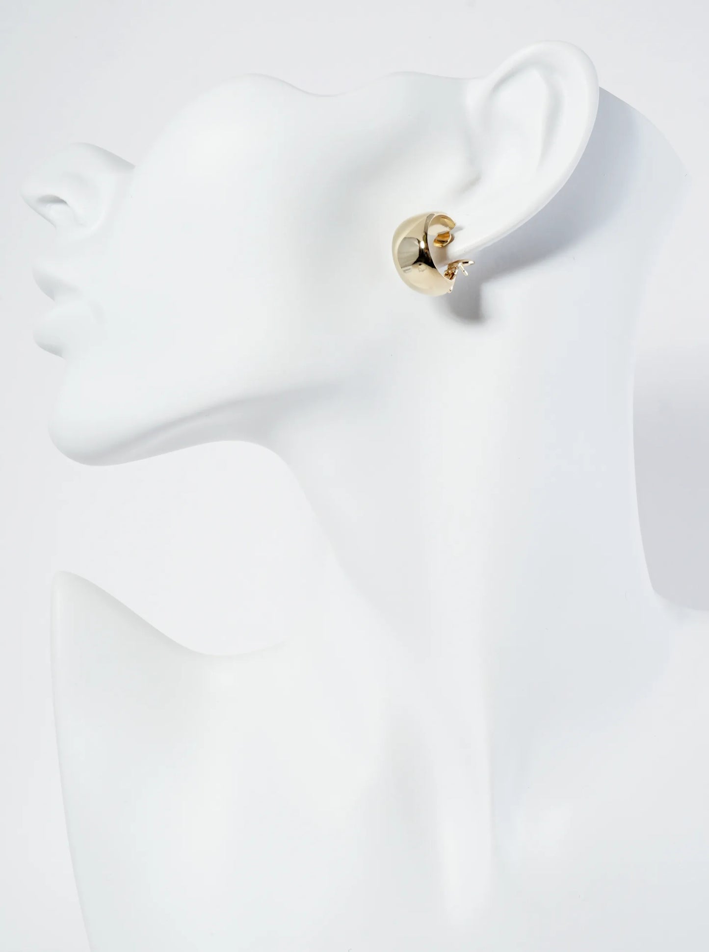 Polished 14K-Gold-Dipped 15mm Dainty Latch-Back Hoop Earrings