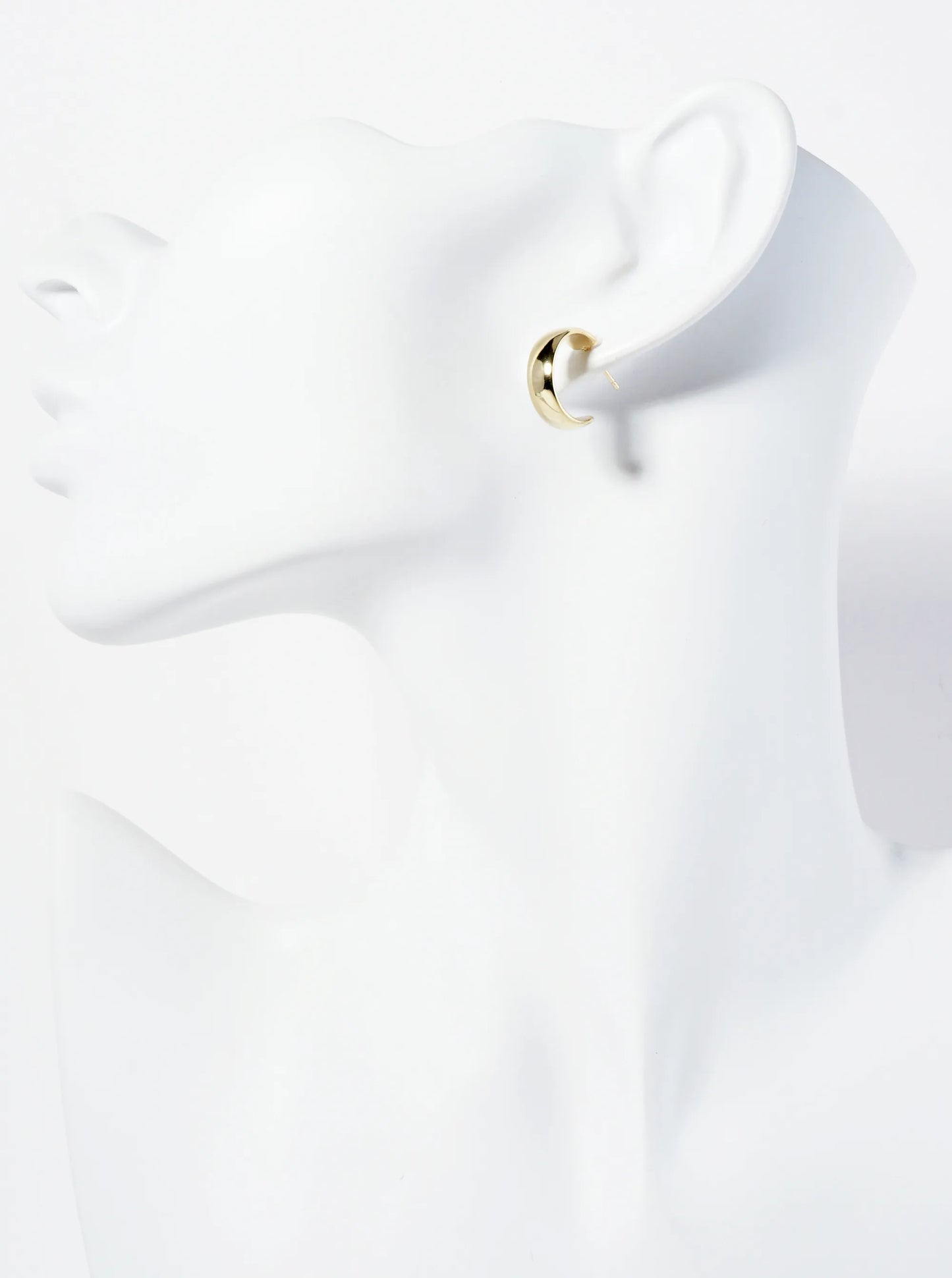 Polished 14K-Gold-Dipped 15mm Open Hoop Earrings