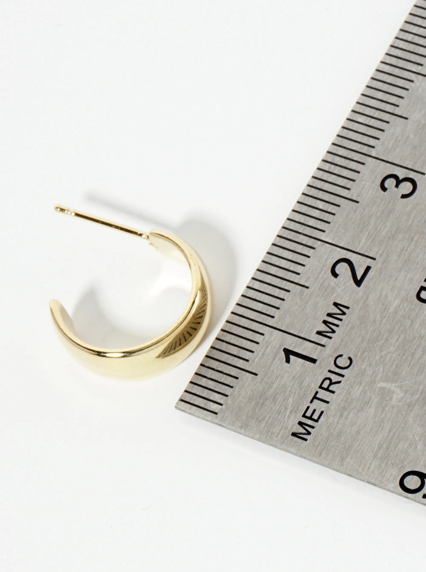 Polished 14K-Gold-Dipped 15mm Open Hoop Earrings