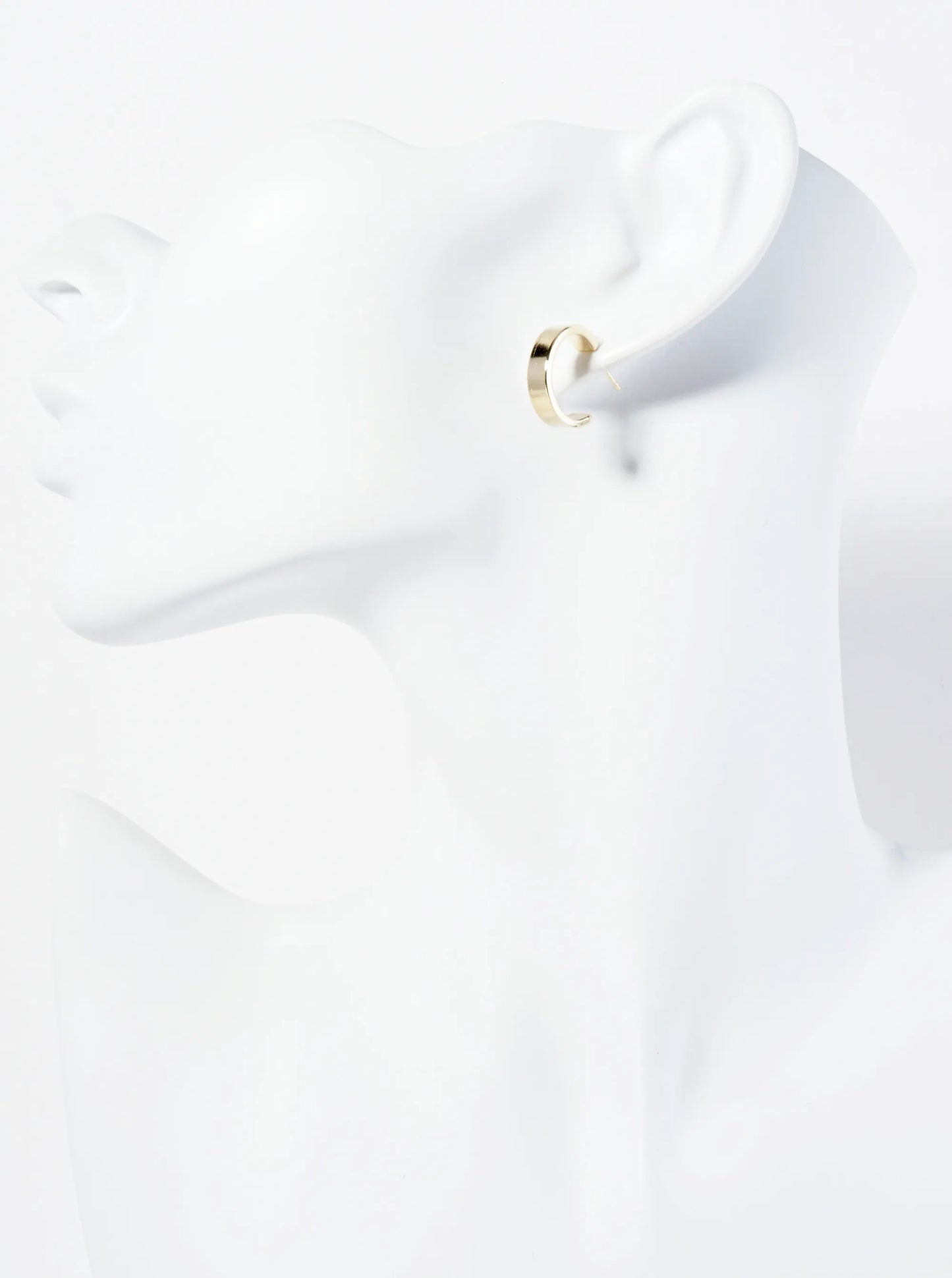Polished 14K-Gold-Dipped 15mm Open Hoop Earrings