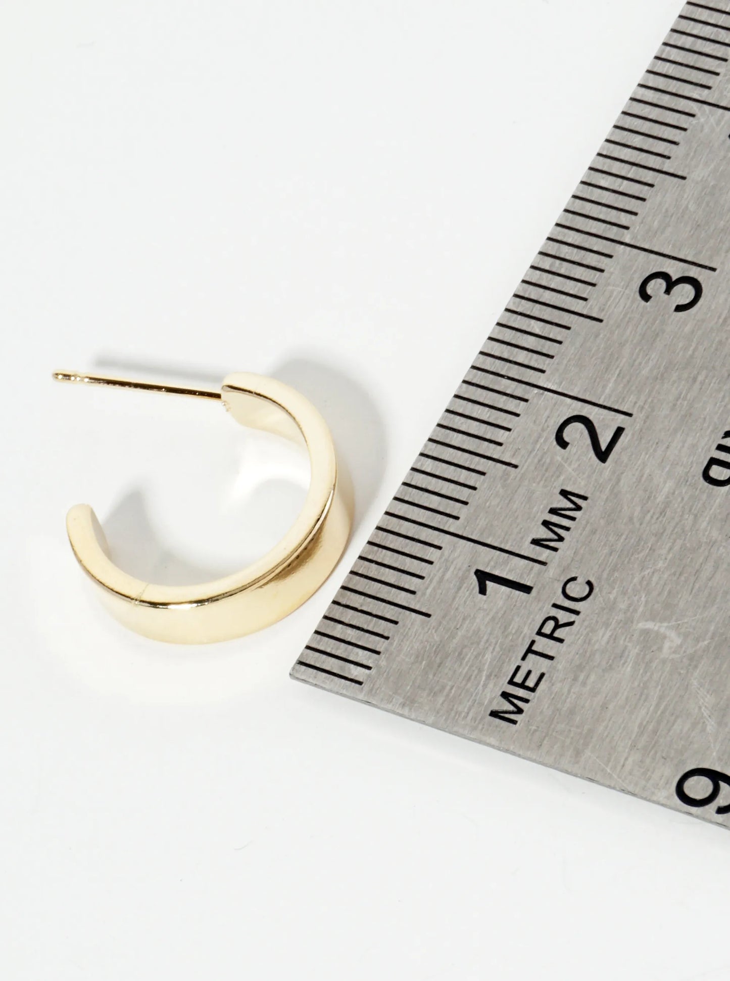Polished 14K-Gold-Dipped 15mm Open Hoop Earrings