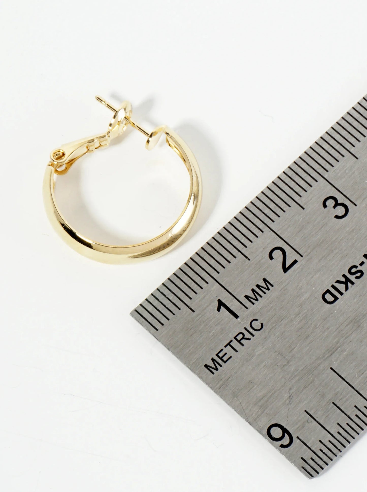 Polished 14K-Gold-Dipped Brass 20mm Latch-Back Hoop Earrings