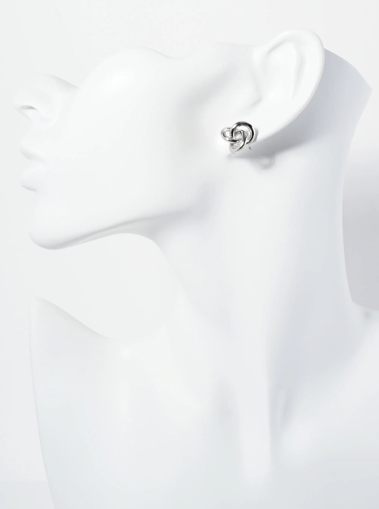 Polished 14K-Gold-Dipped Brass Love-Knot Stud Earrings