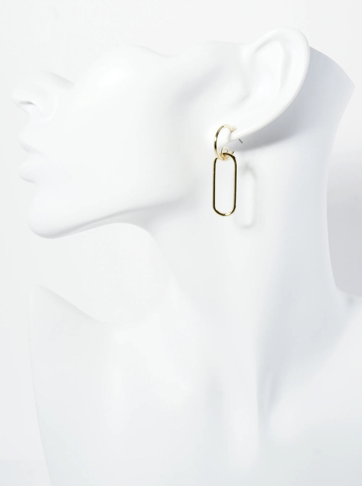 Polished 14K-Gold-Dipped Geometric Dangle Earrings