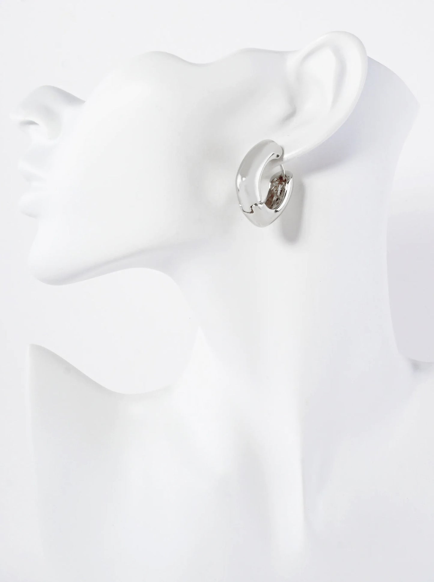 Polished 25mm Square-Shaped 18K-Gold-Dipped Brass Hinged Hoop Earrings