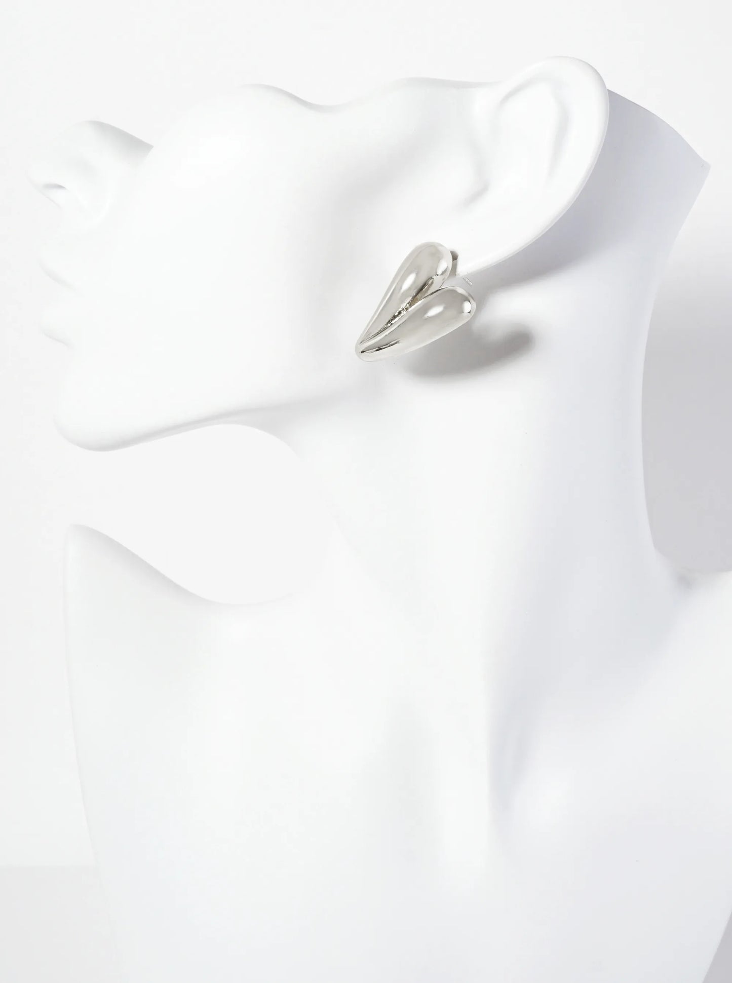 Polished Brass 18K-Gold-Dipped 1-inch Heart Post Earrings