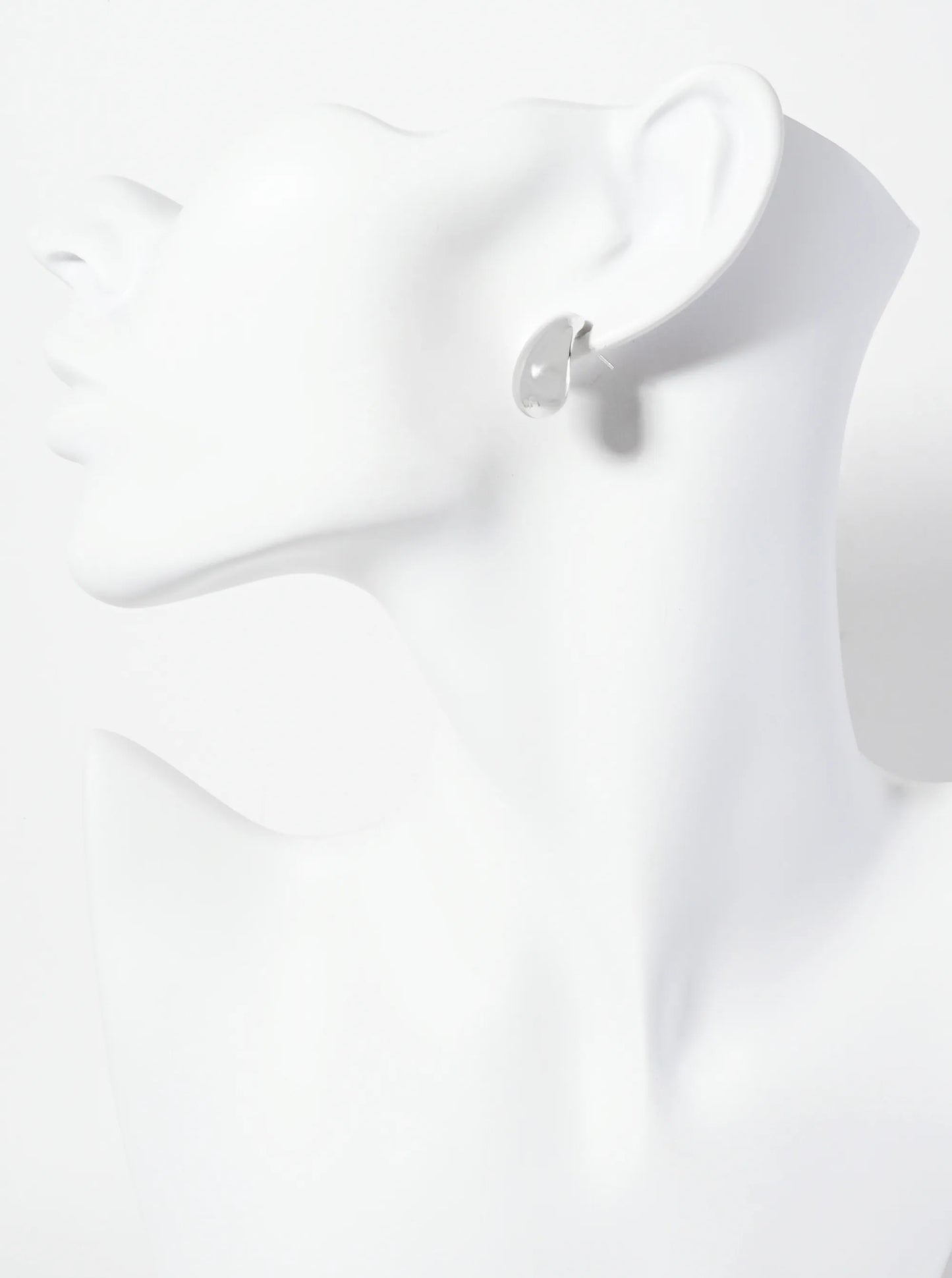 Polished Brass 18mm Teardrop-Shaped 18K-Gold-Dipped Stud Earrings