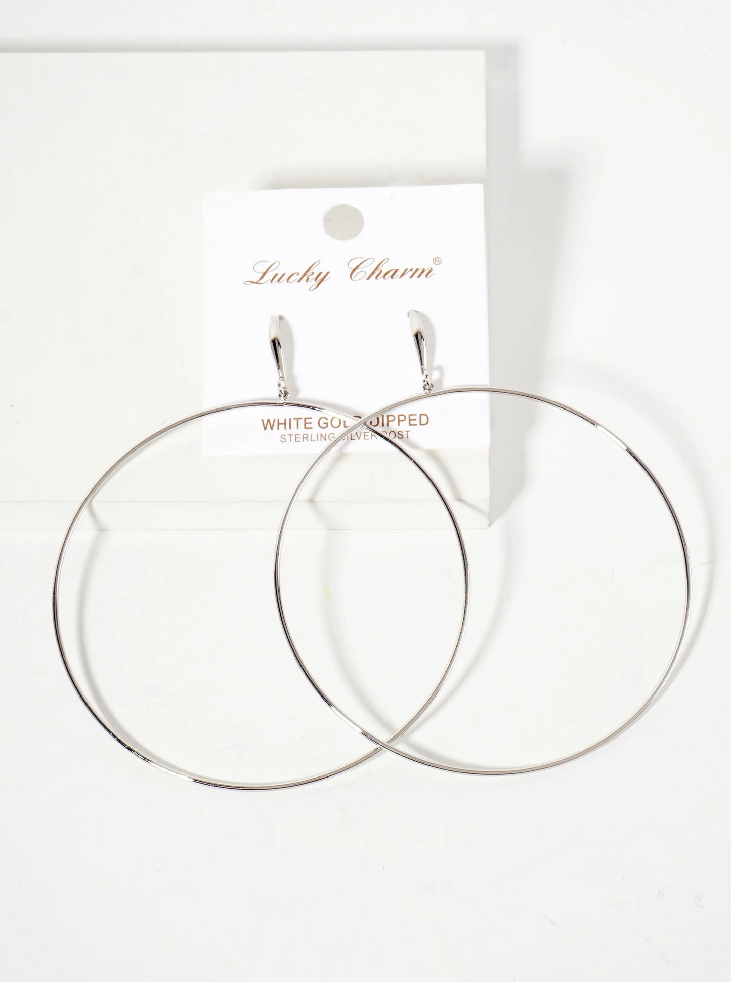 Polished Brass 2-and-three-quarters-inch Delicate Circle Drop 18K-Gold-Dipped Fish-Hook Earrings