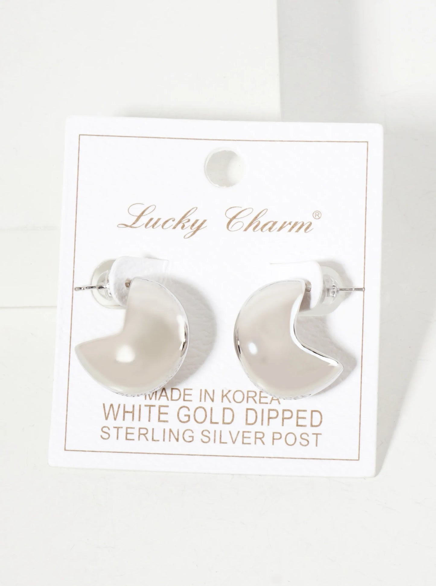 Polished Brass 20mm Pac-Man Design Hollow 18K-Gold-Dipped Hoop Earrings