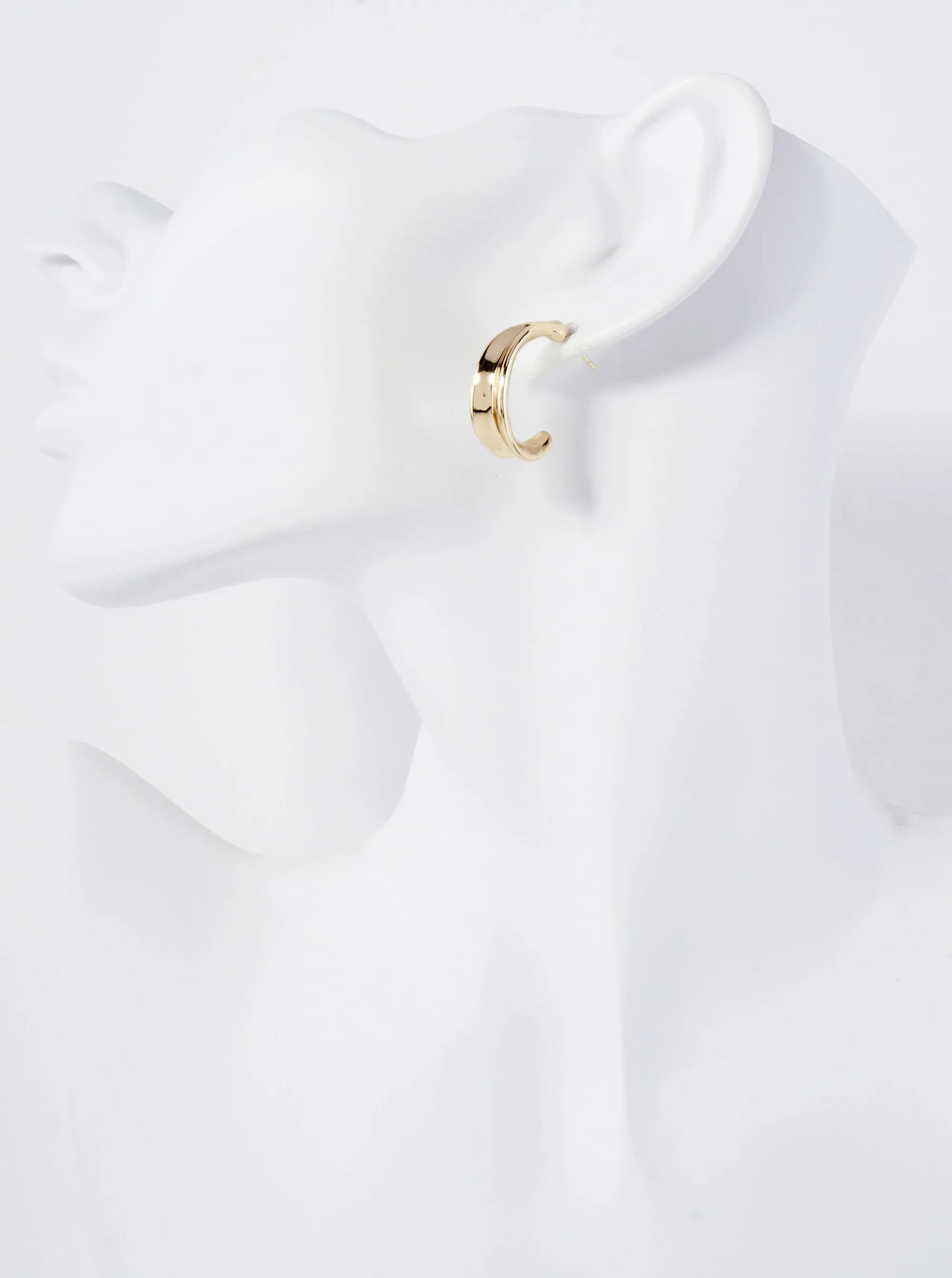 Polished Brass 25mm Teardrop-Shaped 18K-Gold-Dipped 25mm Open Hoop Earrings