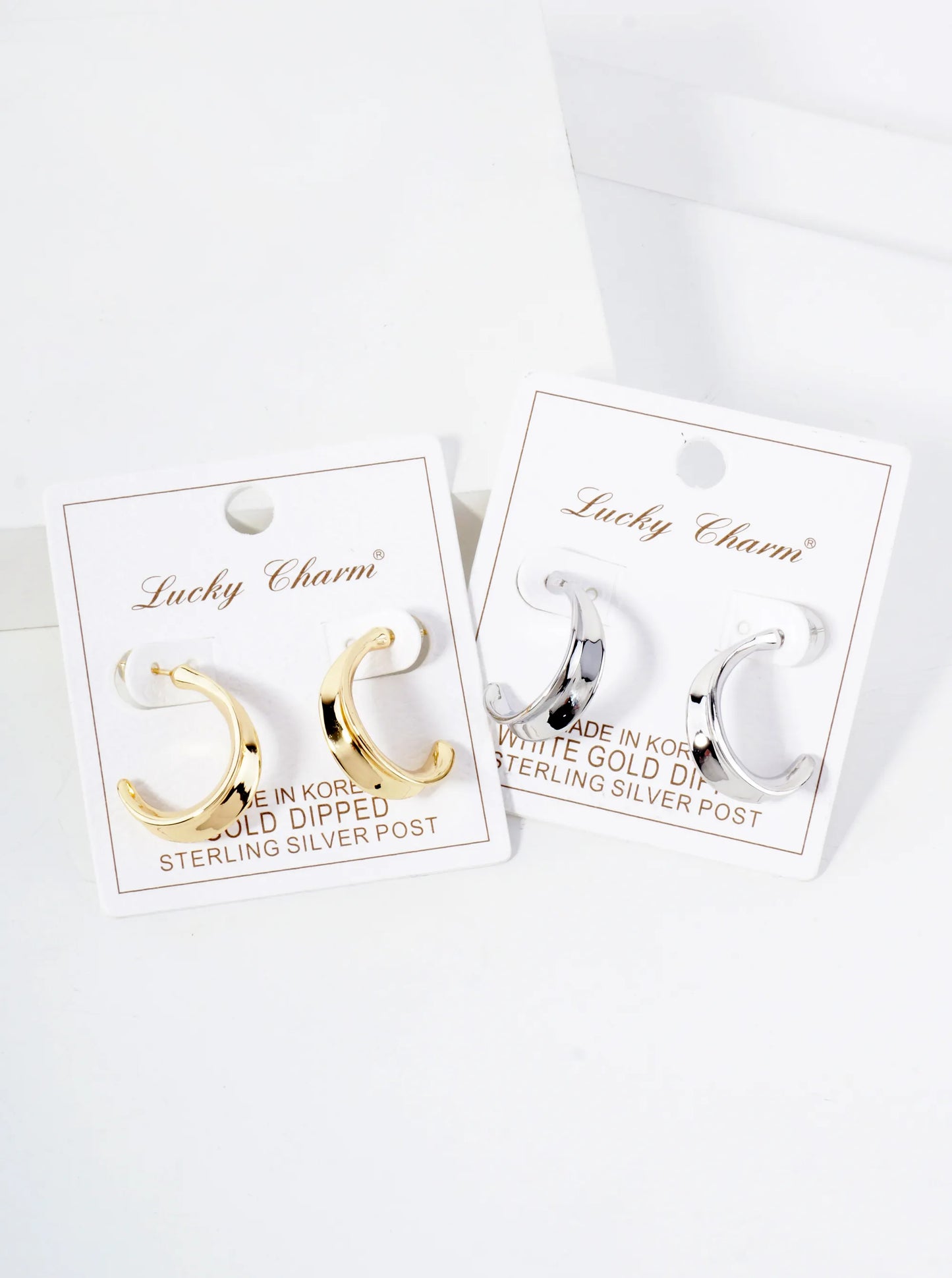 Polished Brass 25mm Teardrop-Shaped 18K-Gold-Dipped 25mm Open Hoop Earrings