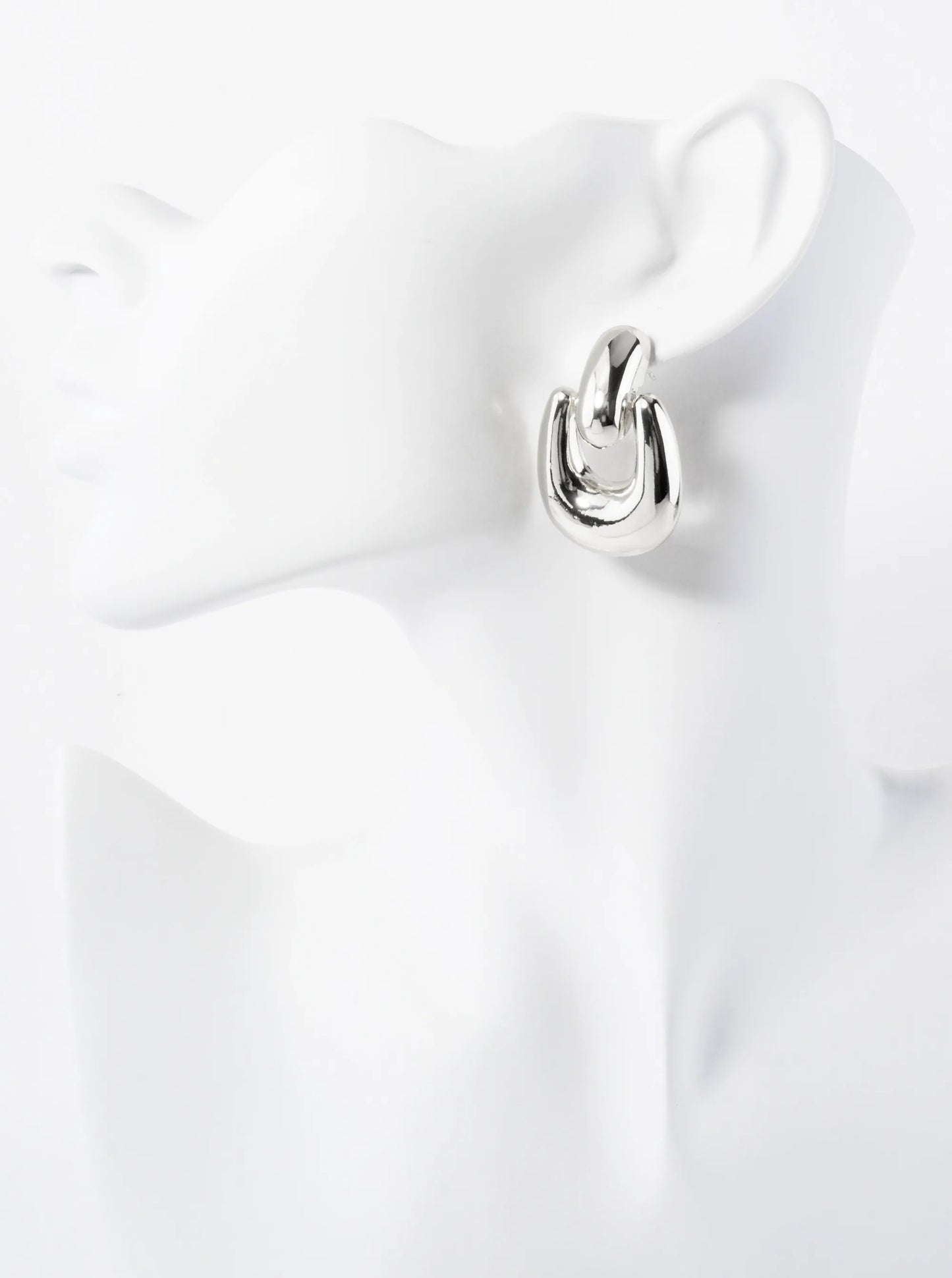 Polished Brass Doorknocker Design 14K-Gold-Dipped Earrings