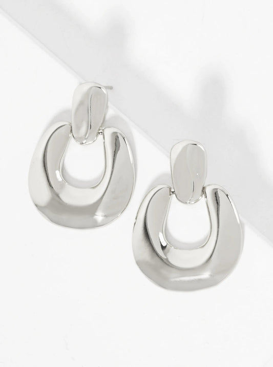 Polished Brass Doorknocker Design 18K-Gold-Dipped Earrings